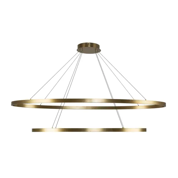 Ovale 53-Inch 2-Layer Chandelier in Brushed Gold - Image 13