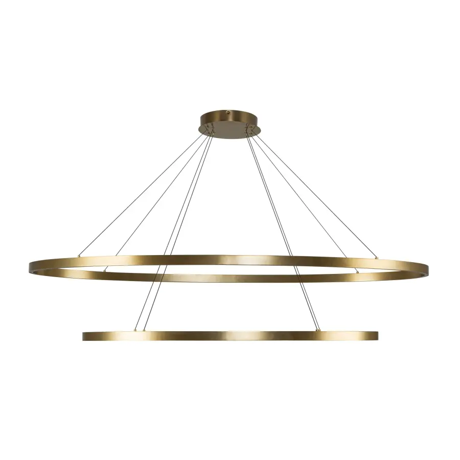 Ovale 53-Inch 2-Layer Chandelier in Brushed Gold - Image 13