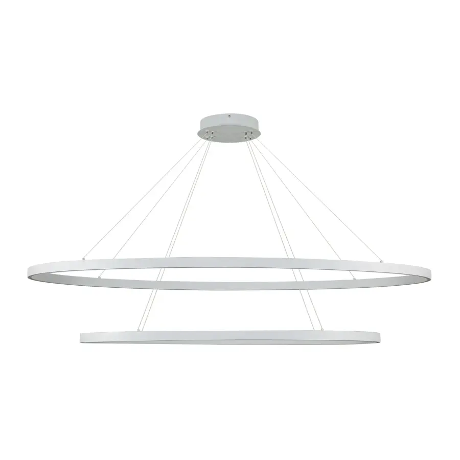 Ovale 53-Inch 2-Layer Chandelier in Brushed Gold - Image 3