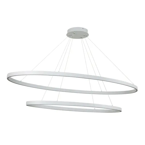Ovale 53-Inch 2-Layer Chandelier in Brushed Gold - Image 4