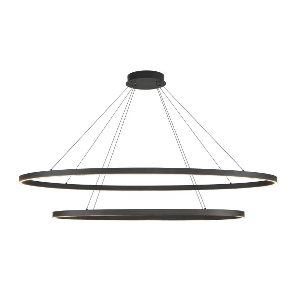 Ovale 53-Inch 2-Layer Chandelier in Brushed Gold - Image 6
