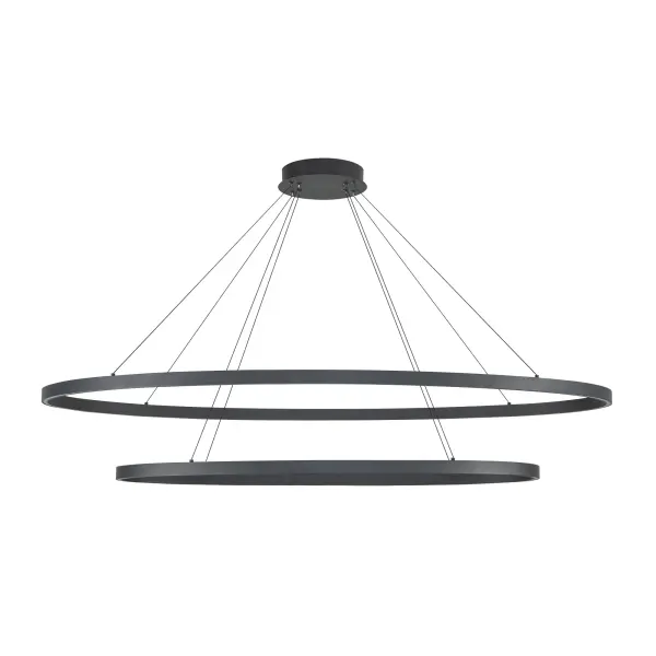 Ovale 53-Inch 2-Layer Chandelier in Brushed Gold - Image 8
