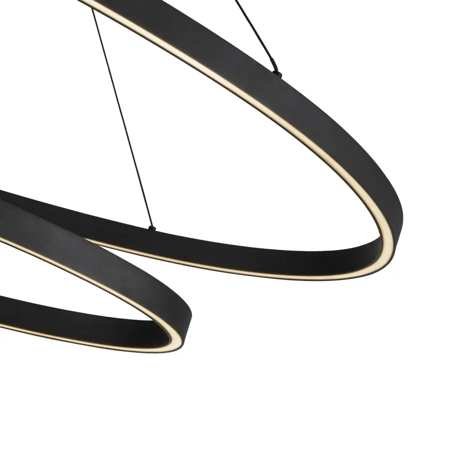 Ovale 53-Inch 2-Layer Chandelier in Brushed Gold - Image 10