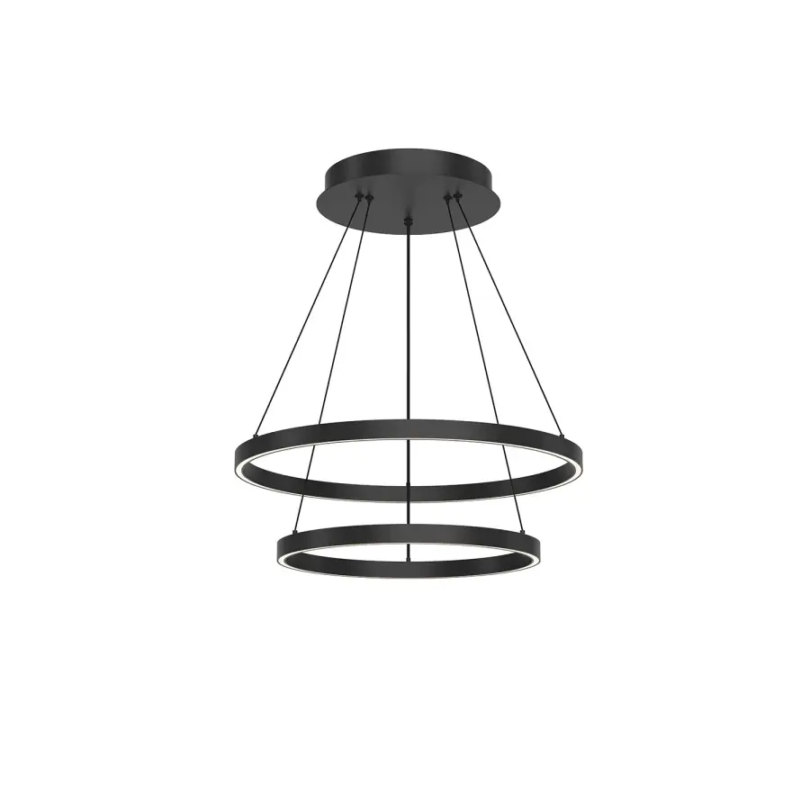 Cerchio 24" Two-Tier LED Chandelier - Image 11