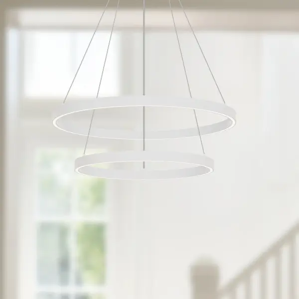 Cerchio 24" Two-Tier LED Chandelier - Image 3