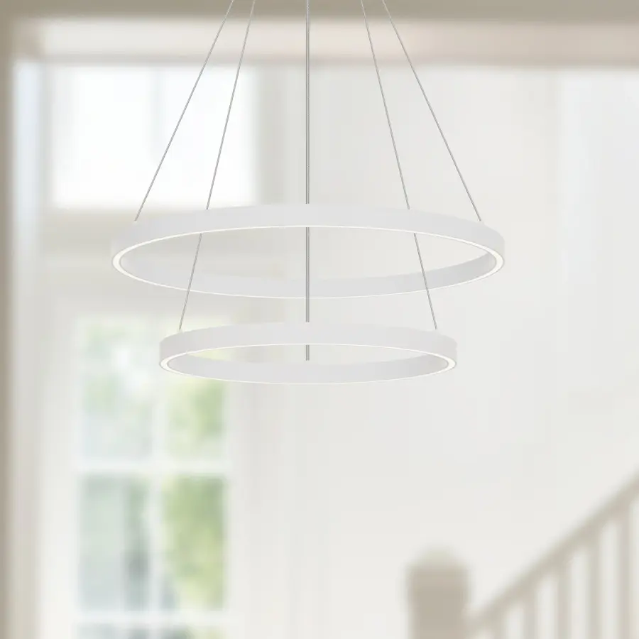 Cerchio 24" Two-Tier LED Chandelier - Image 3