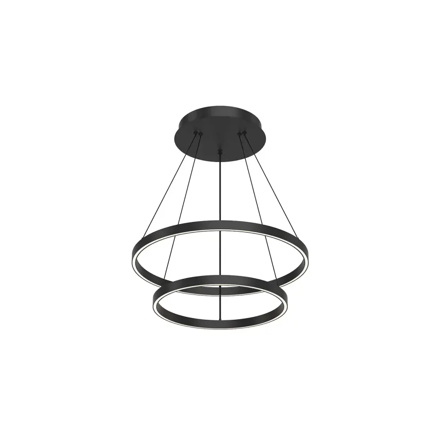 Cerchio 24" Two-Tier LED Chandelier - Image 6