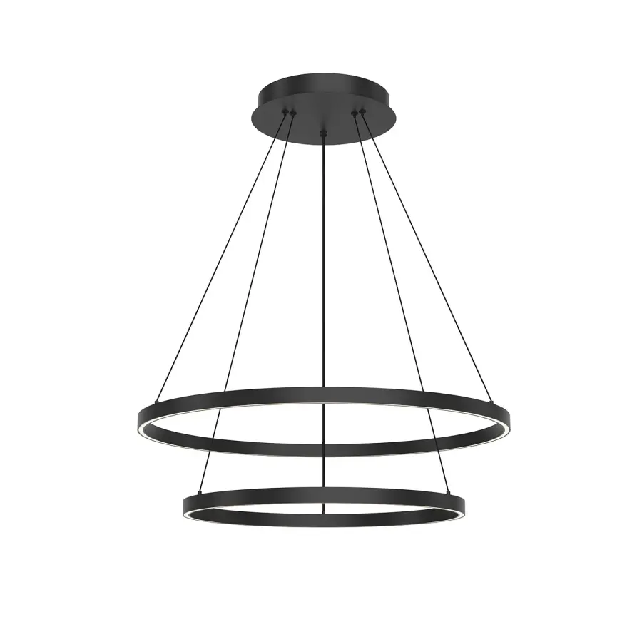 Striking Two-Tier Modern Chandelier with Integrated LED Technology - Image 1