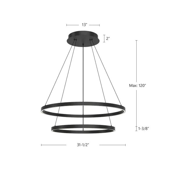 Striking Two-Tier Modern Chandelier with Integrated LED Technology - Image 16