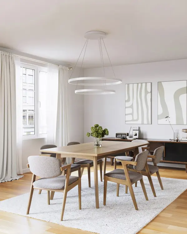 Striking Two-Tier Modern Chandelier with Integrated LED Technology - Image 4