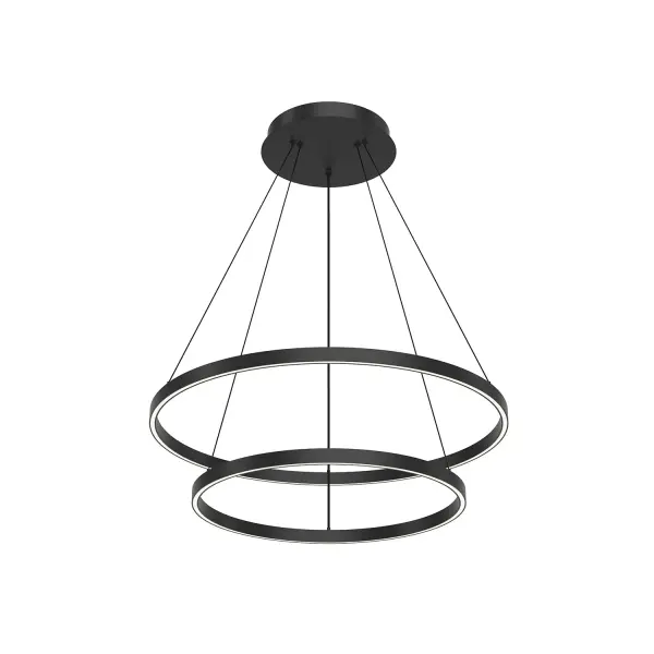 Striking Two-Tier Modern Chandelier with Integrated LED Technology - Image 9