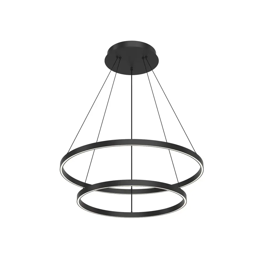 Striking Two-Tier Modern Chandelier with Integrated LED Technology - Image 9