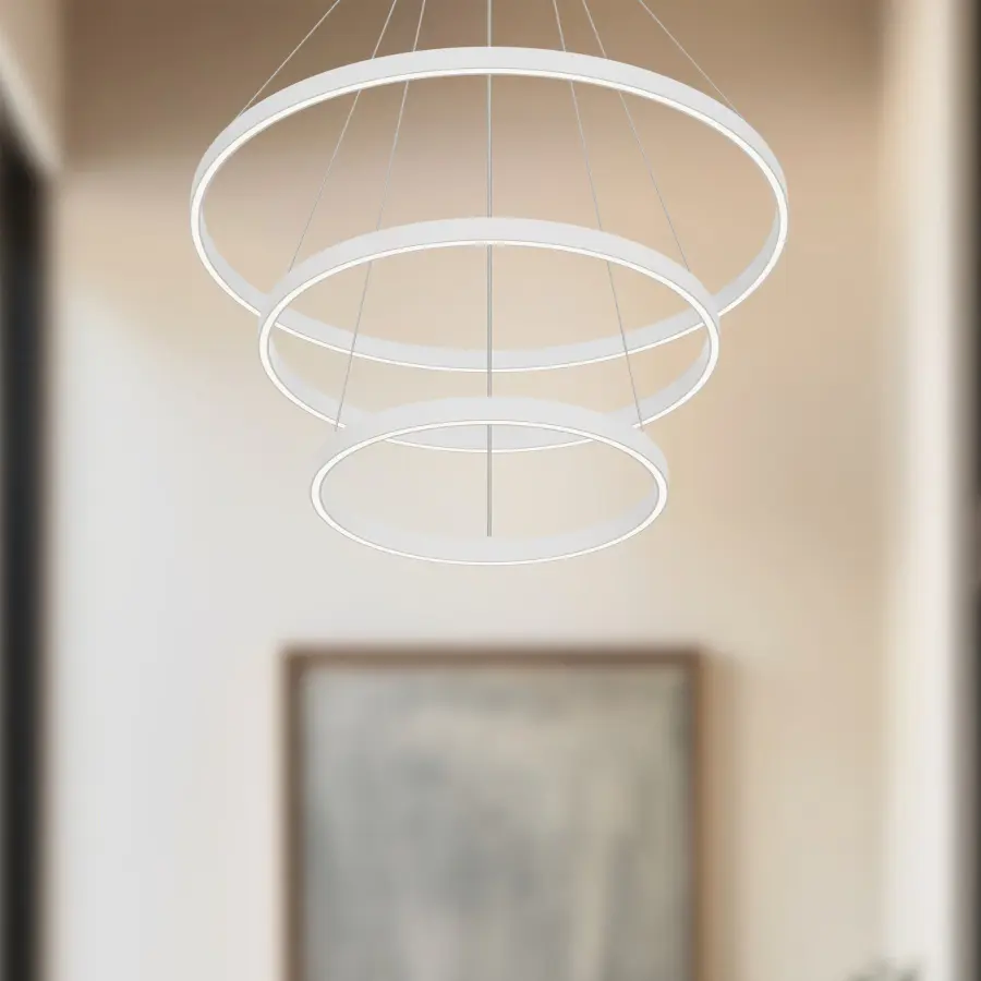 Striking Three-Tier Modern Chandelier with Integrated LED Technology - Image 2