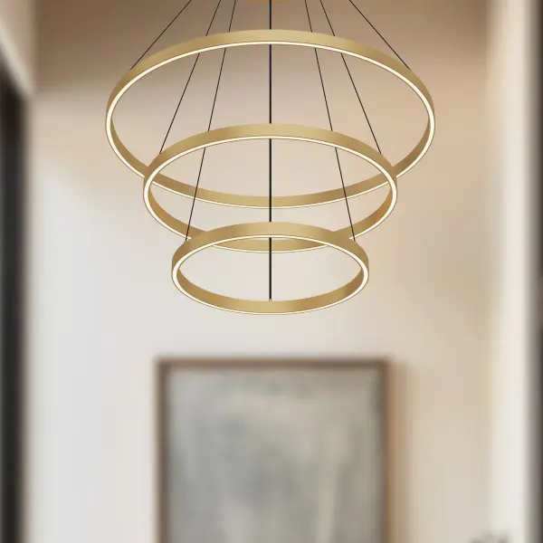 Striking Three-Tier Modern Chandelier with Integrated LED Technology - Image 4