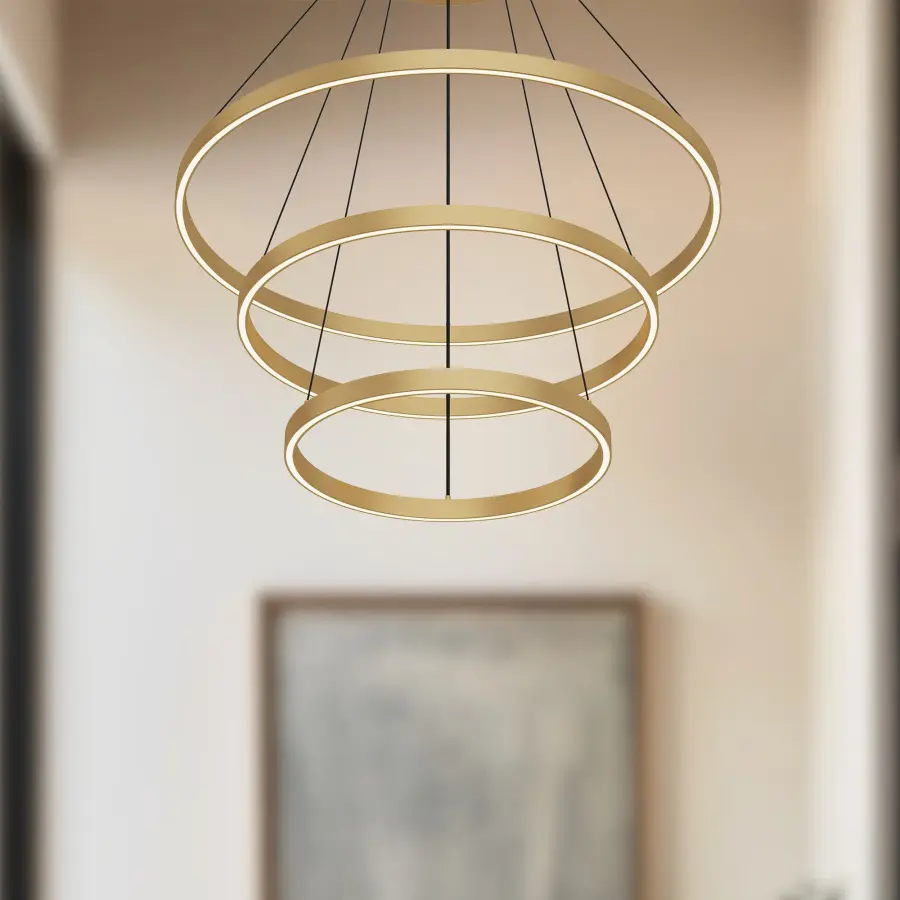 Striking Three-Tier Modern Chandelier with Integrated LED Technology - Image 4
