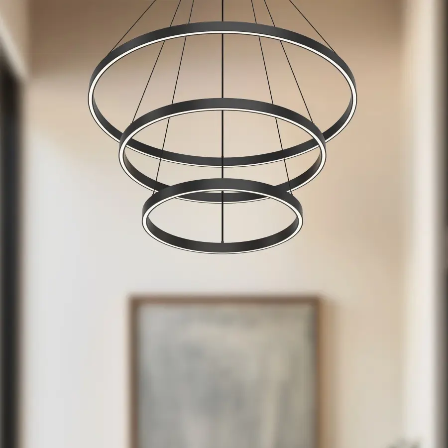 Striking Three-Tier Modern Chandelier with Integrated LED Technology - Image 5