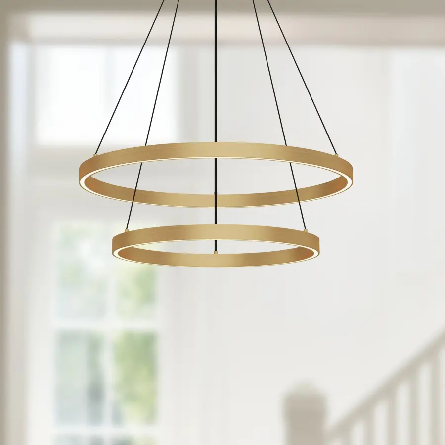 Cerchio 24" Two-Tier Up/Down Chandelier - Image 2