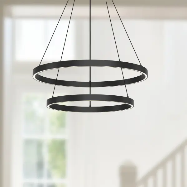 Cerchio 24" Two-Tier Up/Down Chandelier - Image 3