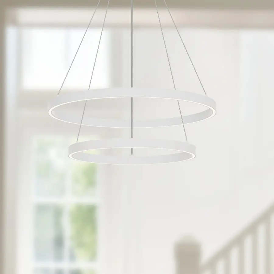 Cerchio 24" Two-Tier Up/Down Chandelier - Image 4