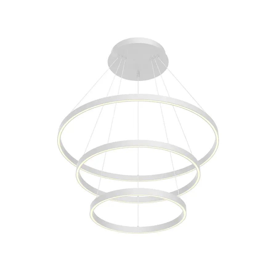 Striking Three-Tier Modern Chandelier with Warm Ambient Lighting - Image 7