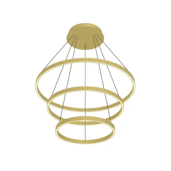 Striking Three-Tier Modern Chandelier with Warm Ambient Lighting - Image 10