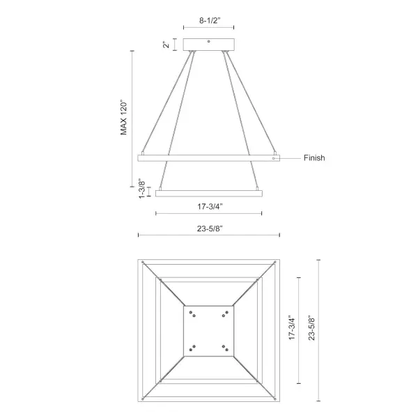 Piazza 24-Inch 2-Layer Chandelier - Image 12