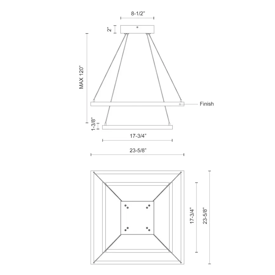 Piazza 24-Inch 2-Layer Chandelier - Image 12