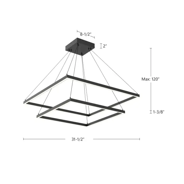 Sophisticated Two-Tier Linear Chandelier with Integrated LED - Image 9