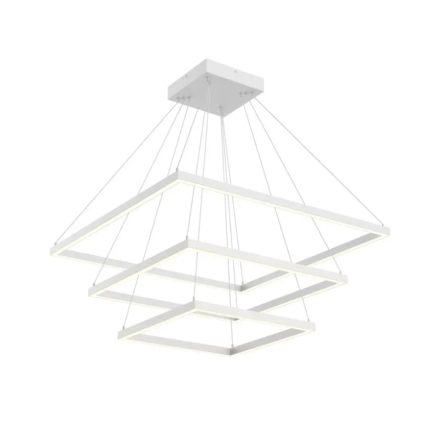 Piazza 32" 3-Layer Chandelier in Brushed Gold - Image 7