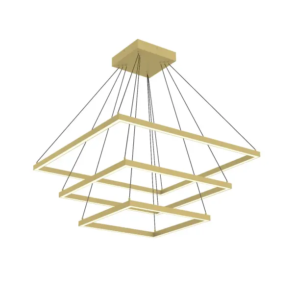 Piazza 32" 3-Layer Chandelier in Brushed Gold - Image 9
