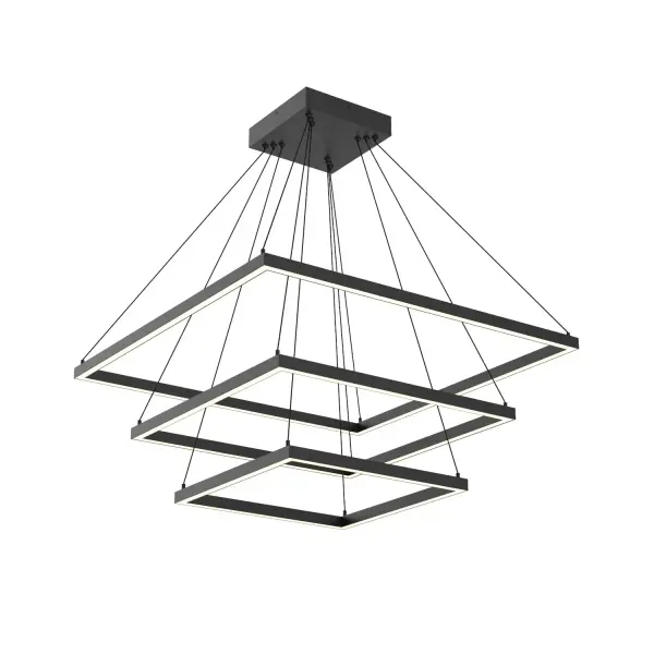 Piazza 32" 3-Layer Chandelier in Brushed Gold - Image 10