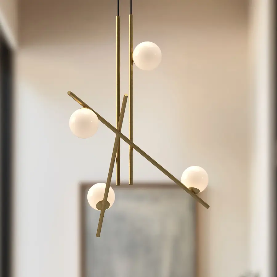 Amara 32-Inch Chandelier in Brushed Gold - Image 2