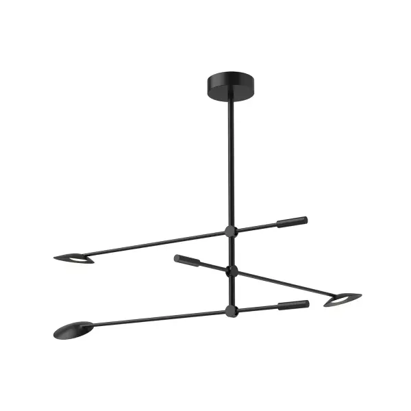 Rotaire 32-Inch Chandelier in Matte Black - Image 6