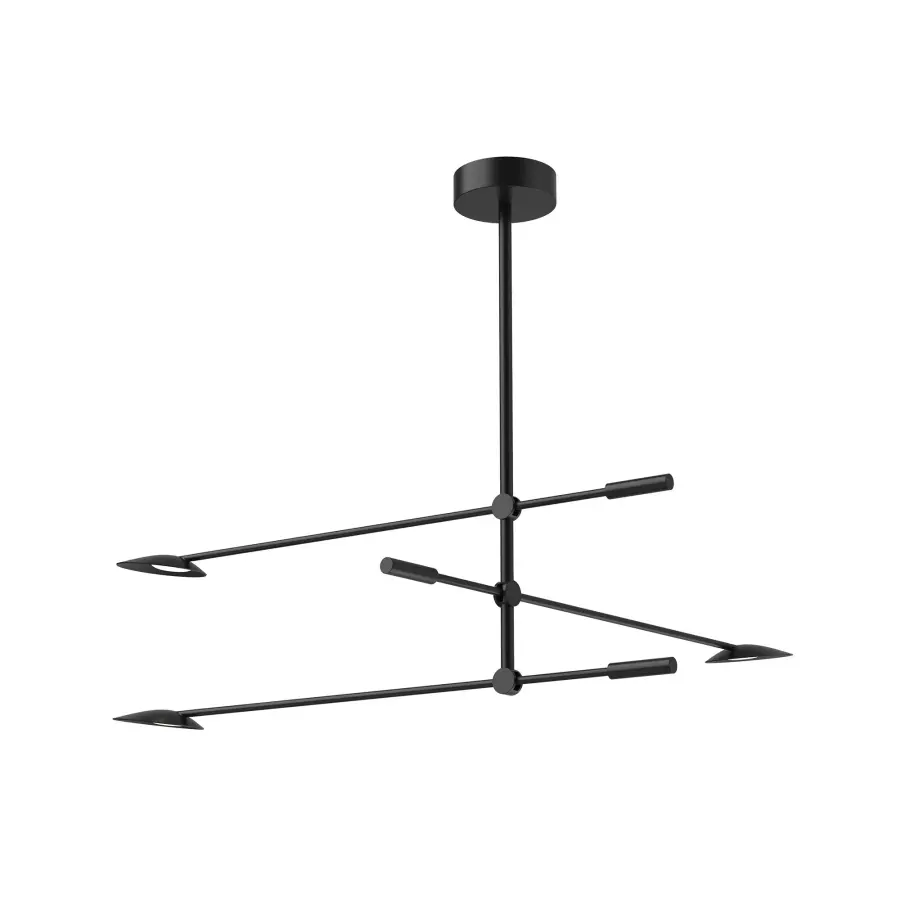 Rotaire 32-Inch Chandelier in Matte Black - Image 7