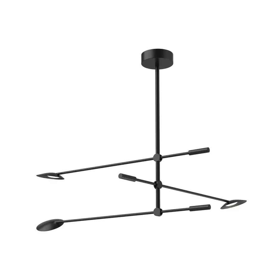 Rotaire 32-Inch Chandelier in Matte Black - Image 8
