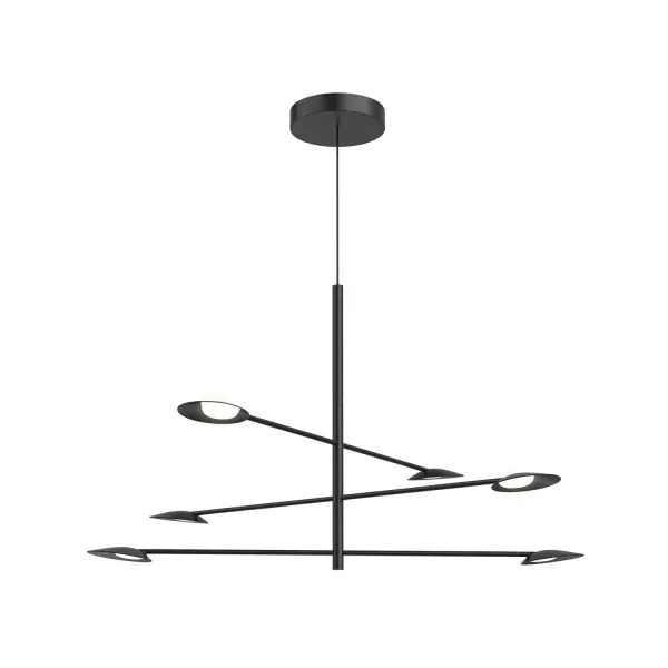Rotaire 36-Inch Chandelier in Matte Black - Image 1