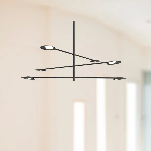 Rotaire 36-Inch Chandelier in Matte Black - Image 4