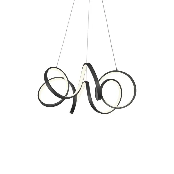 Sculptural Modern Chandelier with Continuous LED Design - Image 7