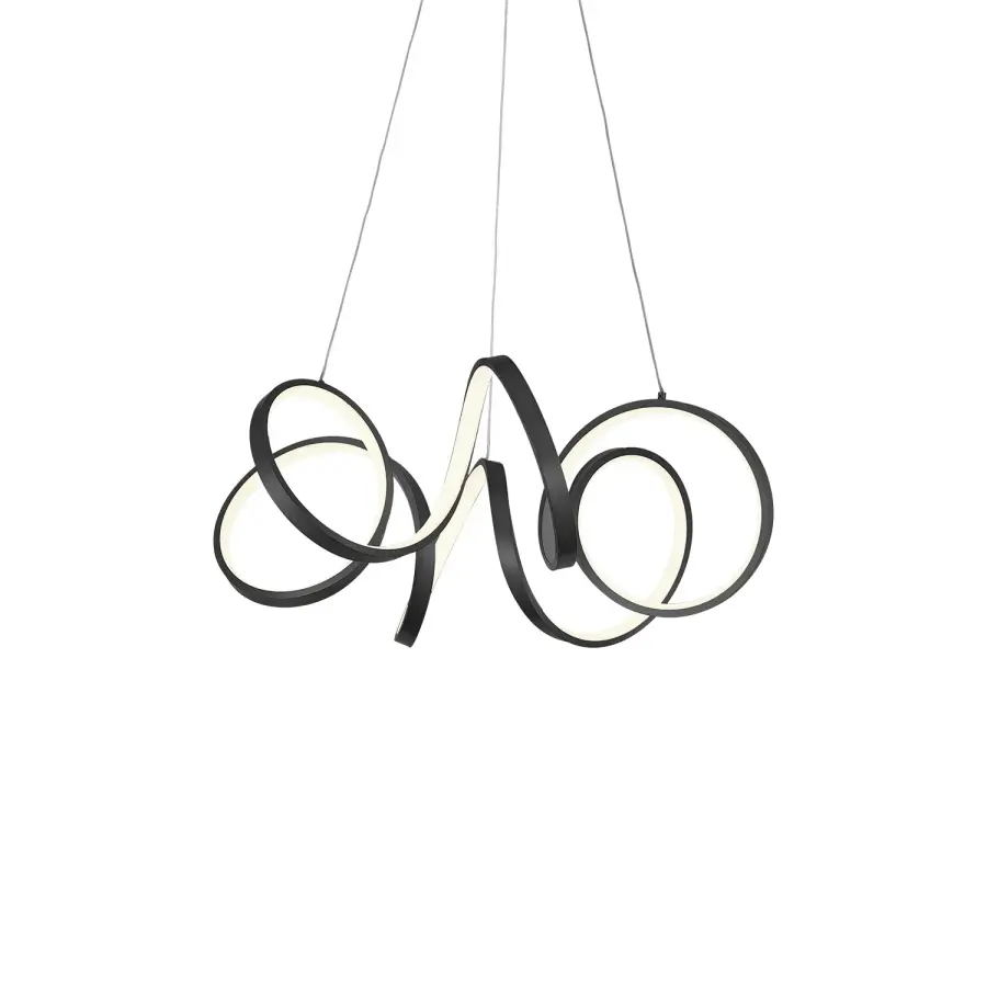 Sculptural Modern Chandelier with Continuous LED Design - Image 7