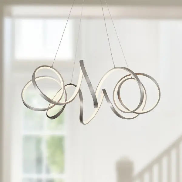 Sculptural Modern Chandelier with Continuous Helical Design - Image 3