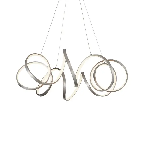 Sculptural Modern Chandelier with Continuous Helical Design - Image 5