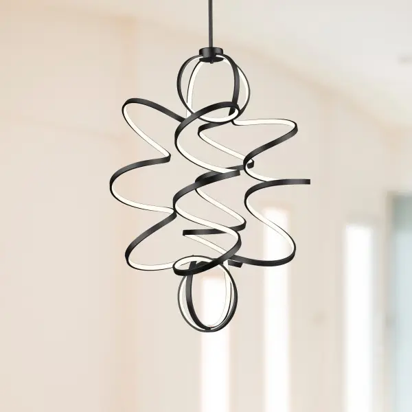 Sculptural Modern Chandelier with Continuous Helical Design - Image 6