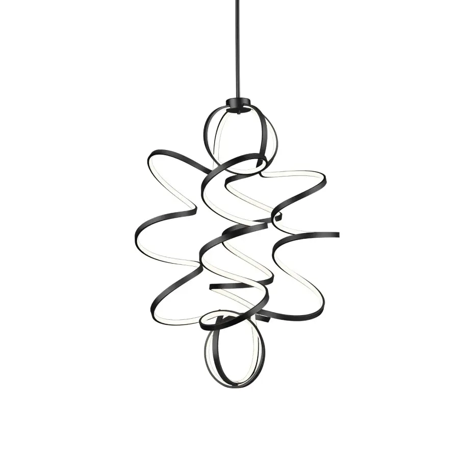 Sculptural Modern Chandelier with Continuous Helical Design - Image 8