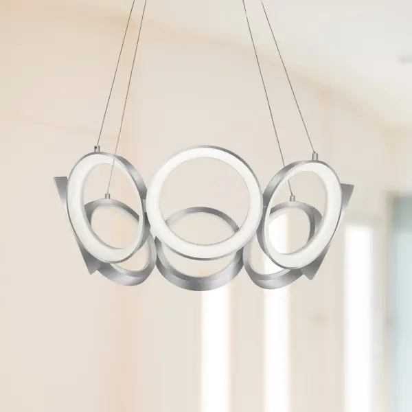 Sculptural Modern Chandelier with Integrated LED Technology - Image 3