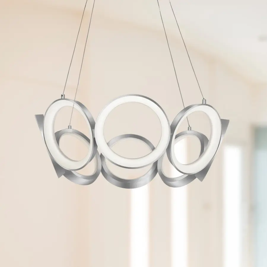 Sculptural Modern Chandelier with Integrated LED Technology - Image 3