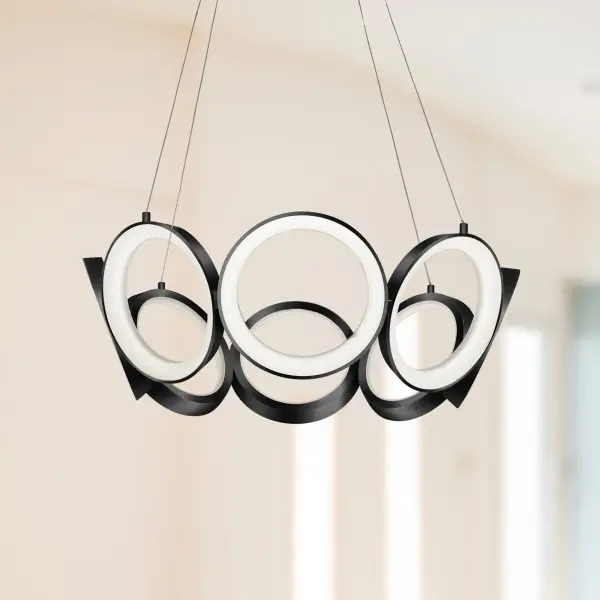 Sculptural Modern Chandelier with Integrated LED Technology - Image 4