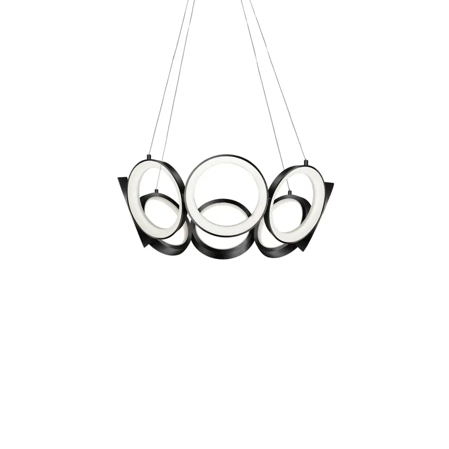 Sculptural Modern Chandelier with Integrated LED Technology - Image 7