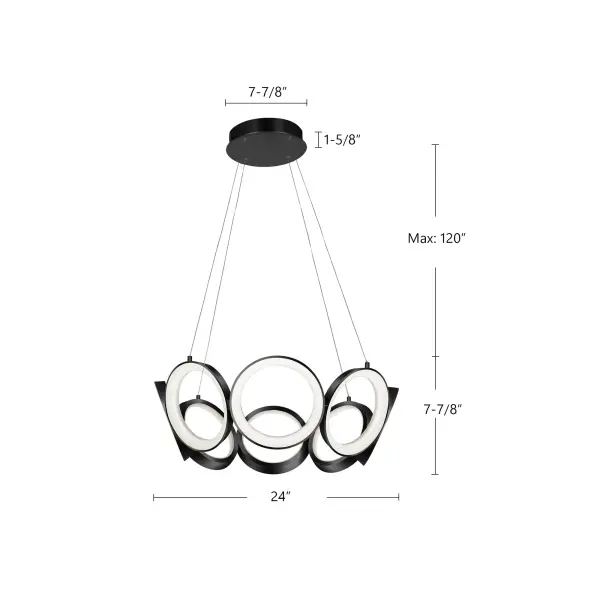 Sculptural Modern Chandelier with Integrated LED Technology - Image 8