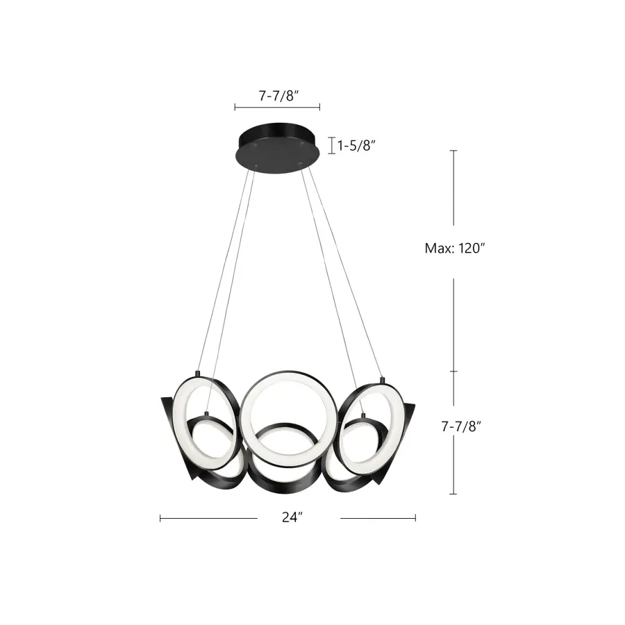 Sculptural Modern Chandelier with Integrated LED Technology - Image 8