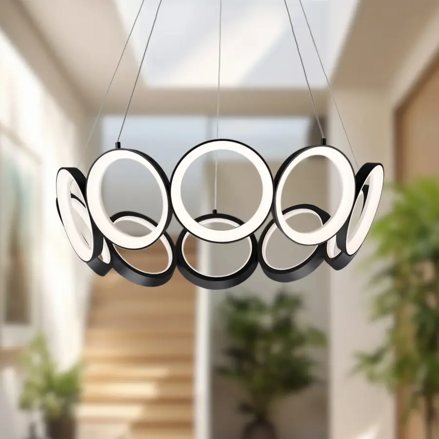 Modern Sculptural Chandelier with Integrated LED Technology - Image 5